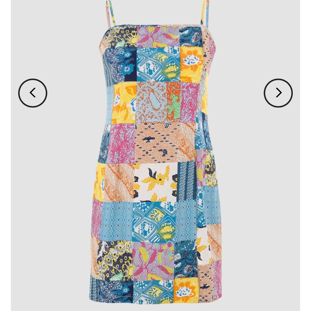 Patchwork mini dress